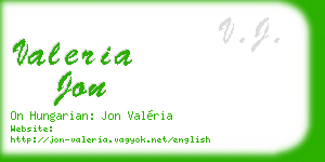 valeria jon business card